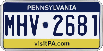 PA license plate MHV2681