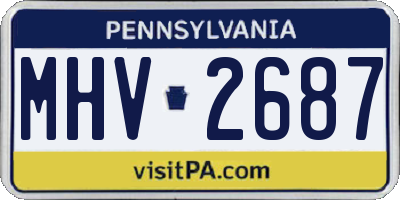 PA license plate MHV2687