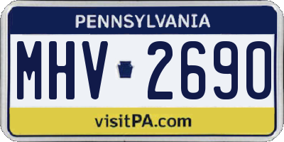 PA license plate MHV2690