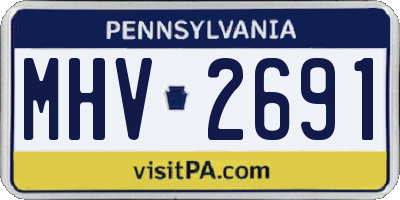 PA license plate MHV2691