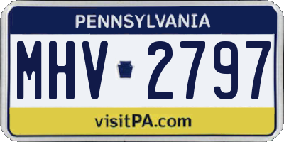 PA license plate MHV2797