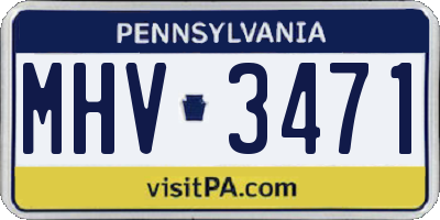 PA license plate MHV3471