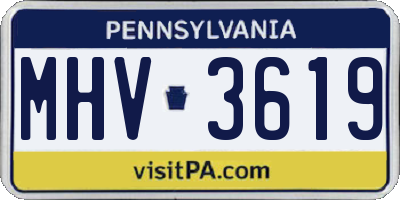 PA license plate MHV3619