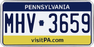 PA license plate MHV3659