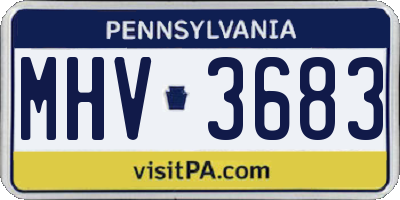PA license plate MHV3683