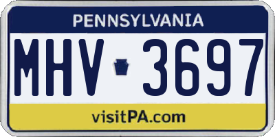 PA license plate MHV3697