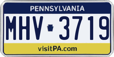 PA license plate MHV3719