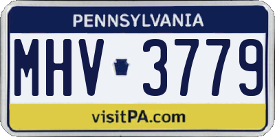 PA license plate MHV3779