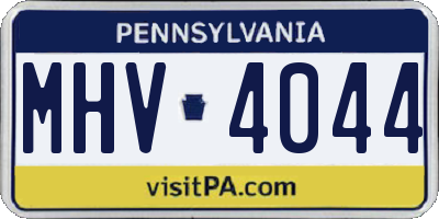 PA license plate MHV4044