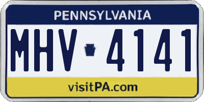 PA license plate MHV4141