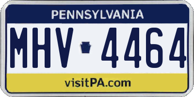 PA license plate MHV4464