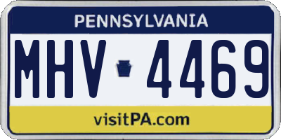 PA license plate MHV4469
