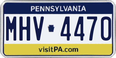 PA license plate MHV4470