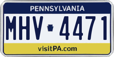PA license plate MHV4471