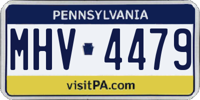 PA license plate MHV4479
