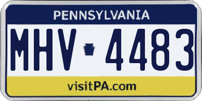 PA license plate MHV4483