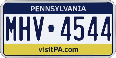 PA license plate MHV4544