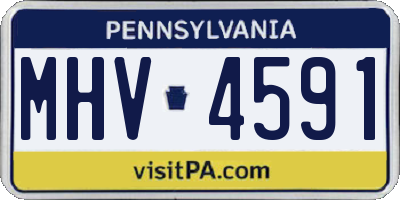 PA license plate MHV4591