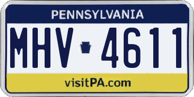 PA license plate MHV4611