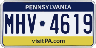 PA license plate MHV4619