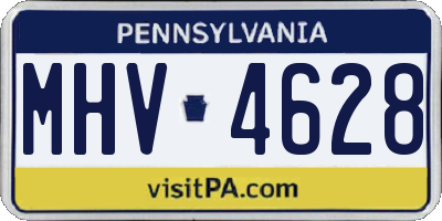 PA license plate MHV4628