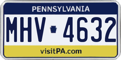 PA license plate MHV4632