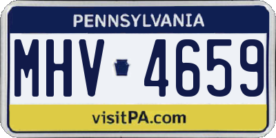 PA license plate MHV4659