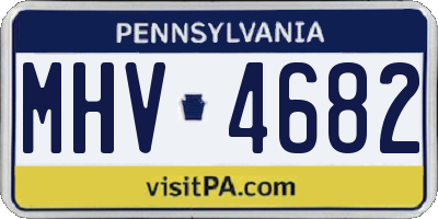 PA license plate MHV4682