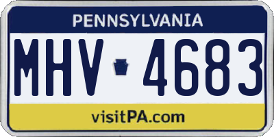 PA license plate MHV4683