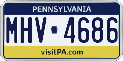 PA license plate MHV4686