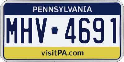 PA license plate MHV4691