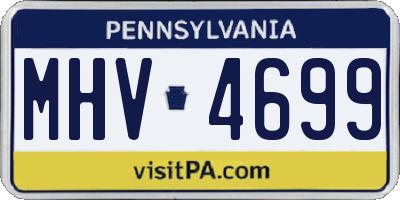 PA license plate MHV4699