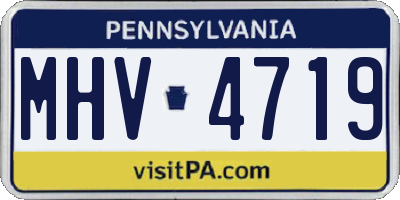 PA license plate MHV4719