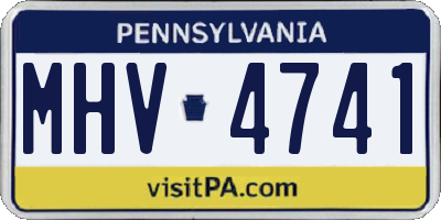 PA license plate MHV4741