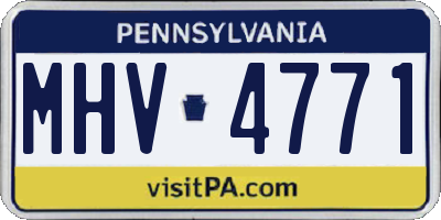 PA license plate MHV4771