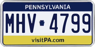 PA license plate MHV4799