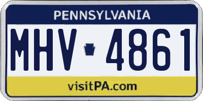 PA license plate MHV4861