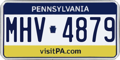 PA license plate MHV4879