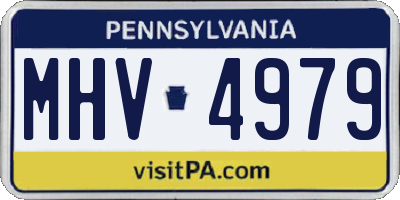 PA license plate MHV4979