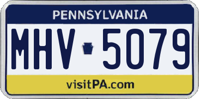 PA license plate MHV5079