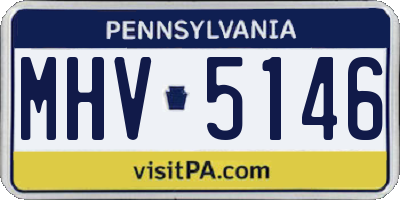 PA license plate MHV5146