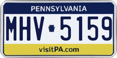 PA license plate MHV5159