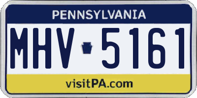 PA license plate MHV5161