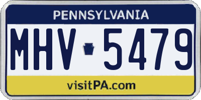 PA license plate MHV5479