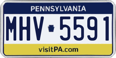 PA license plate MHV5591
