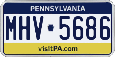 PA license plate MHV5686
