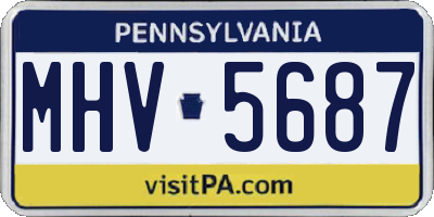 PA license plate MHV5687
