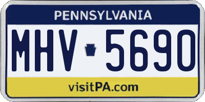 PA license plate MHV5690