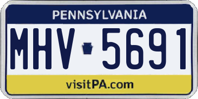 PA license plate MHV5691