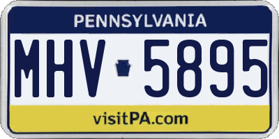 PA license plate MHV5895